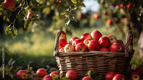 red apples in the basket.
