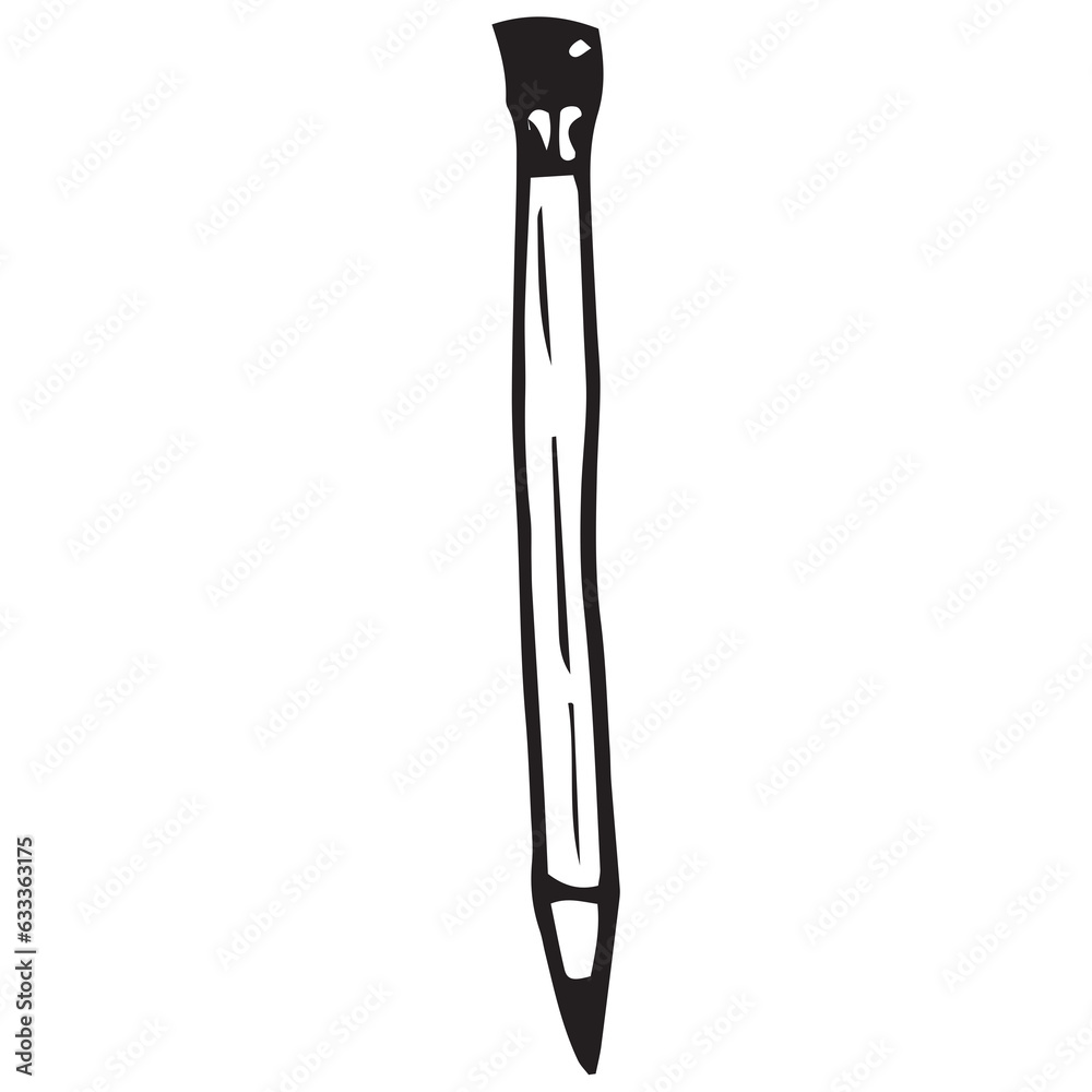 Digital png illustration of pencil symbol on transparent background Digital png illustration of pencil symbol on transparent background