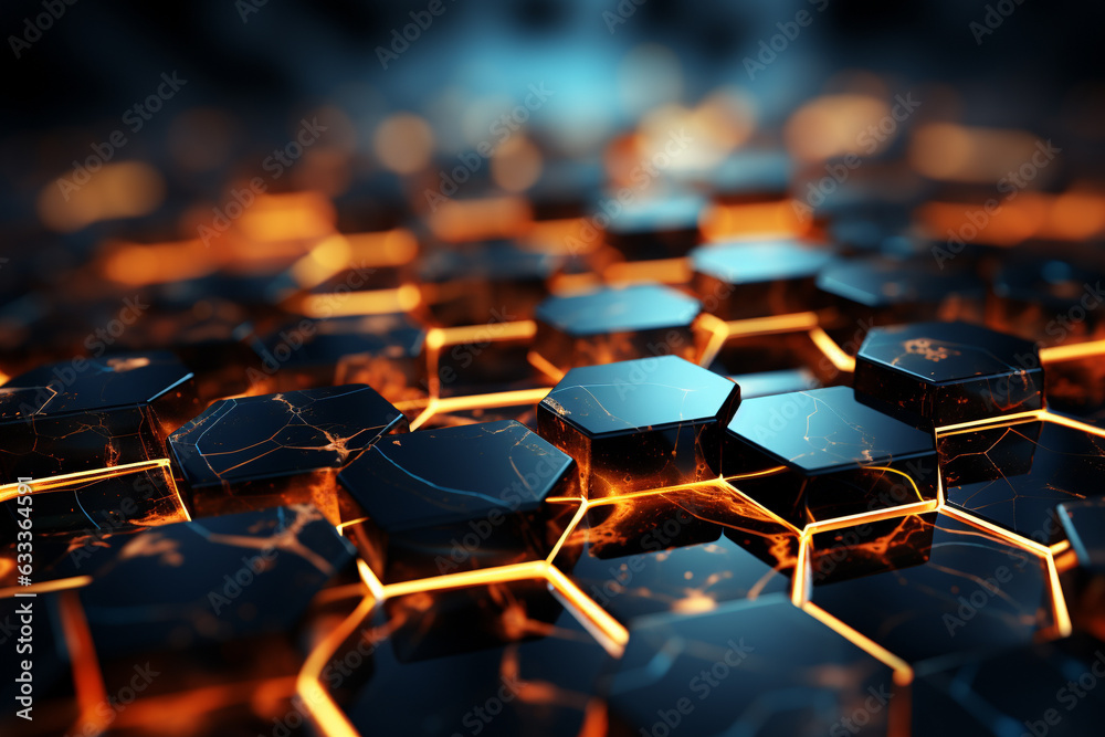 Obraz premium Creative abstract digital wallpaper background vector illustration or texture. Ai generated