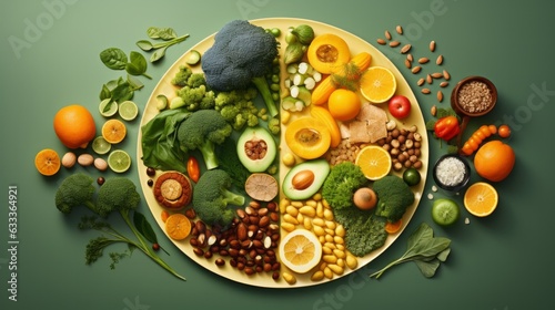 Healthy food alternatives concept. AI generative.