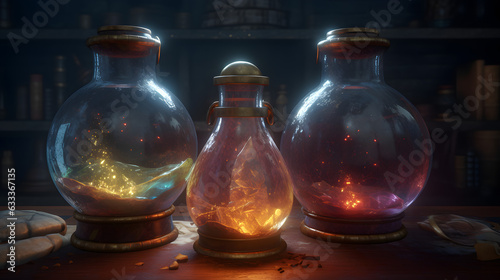 PC Gaming fantasy setting design a magical potion Hyper-r generative AI