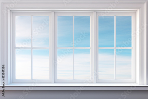 White Vinyl Window With Blue Sky