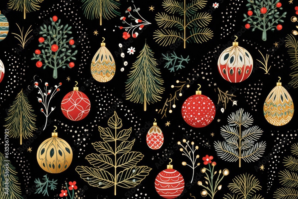 Christmas seamless pattern for fabric texture or wrapping paper. Christmas seamless pattern for fabric texture or wrapping paper.