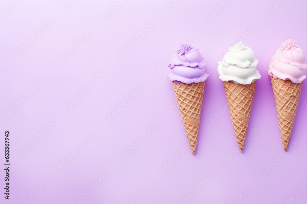 Watercolor ice cream cones frame Watercolor ice cream cones frame