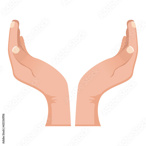 Hands Isolated in Holding Posture vector design