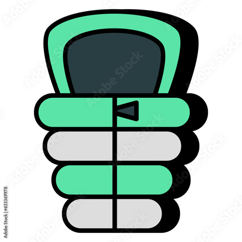 Trendy vector design of sleeping bag