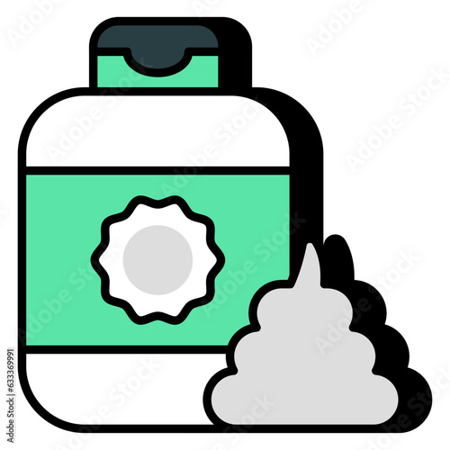 A creative design icon of sunblock 