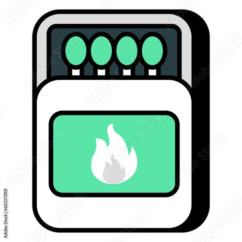 An icon design of matchbox 