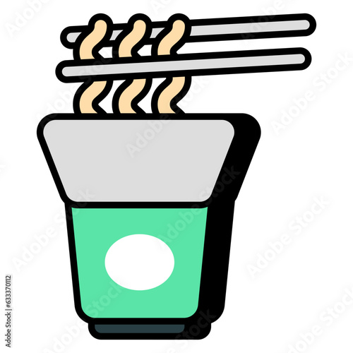 A yummy icon of instant noodles 