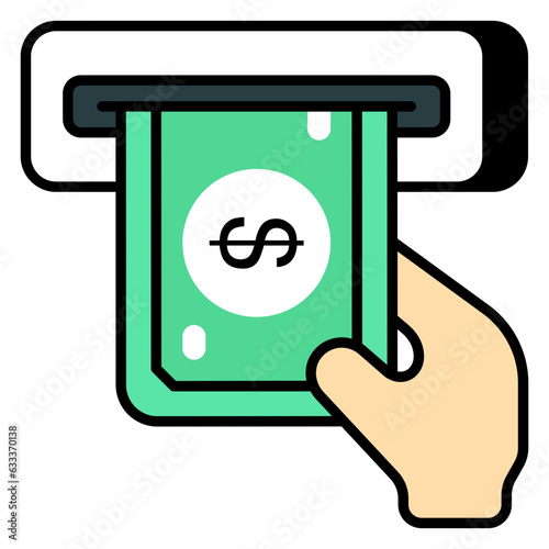 Perfect design icon of money withdrawal