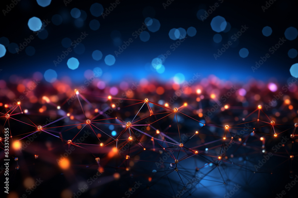 Fototapeta premium Creative abstract digital wallpaper background vector illustration or texture. Ai generated