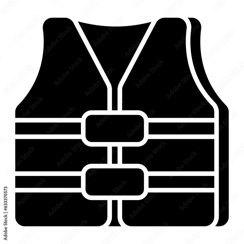 An icon design of lifejacket An icon design of lifejacket