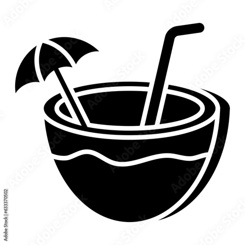 Modern design icon of coconut water