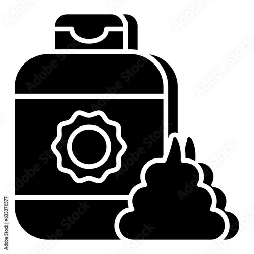 A creative design icon of sunblock 