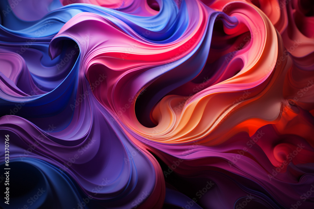 Obraz premium Creative abstract digital wallpaper background vector illustration or texture. Ai generated
