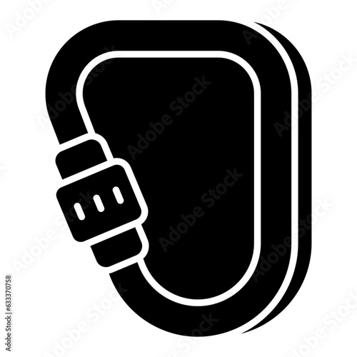 Modern design icon of carabiner