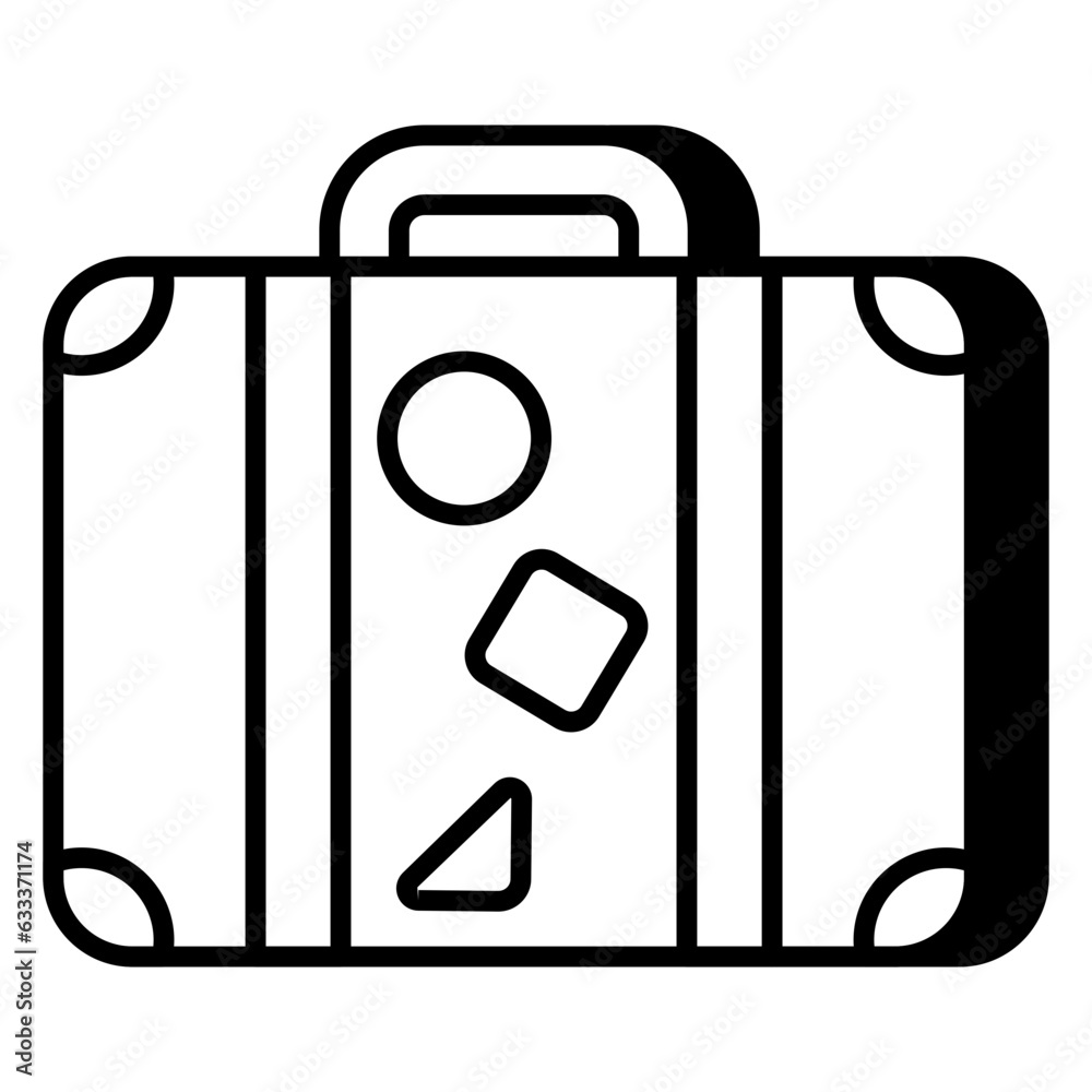 Modern design icon of briefcase Modern design icon of briefcase