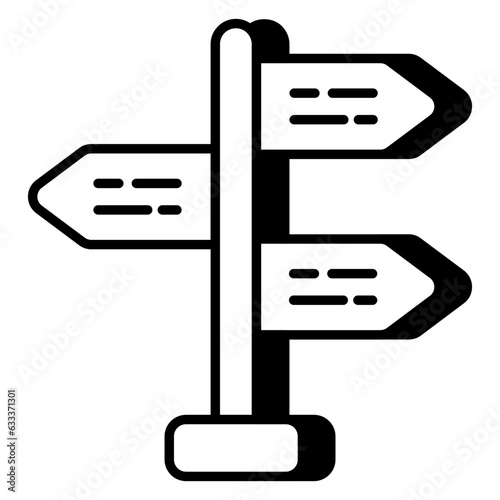 Modern design icon of roadboard   photo