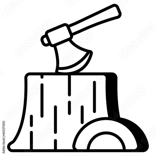 A premium download icon of trunk cut