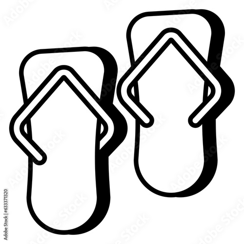 An icon design of flip flop