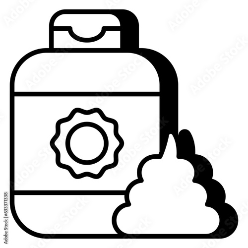A creative design icon of sunblock 