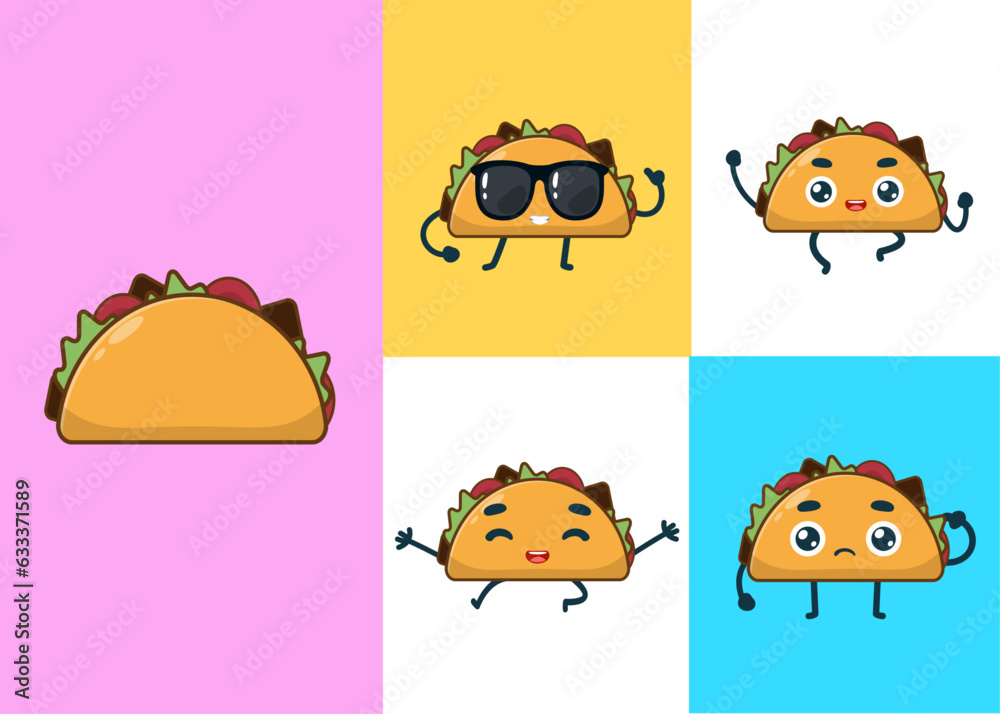 Fototapeta premium cute sandwich character with expression