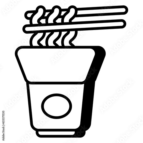 A yummy icon of instant noodles 