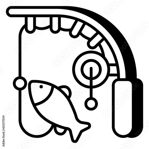 Trendy vector design of catching fish