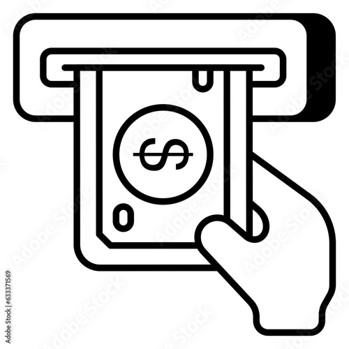 Perfect design icon of money withdrawal