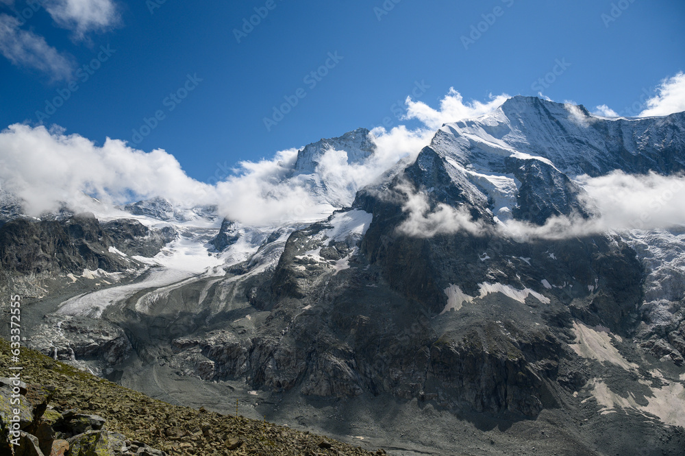 panorama of Dent Blanche, Grand Corner and Glacier du Grand Corner and glacier du Zinal
