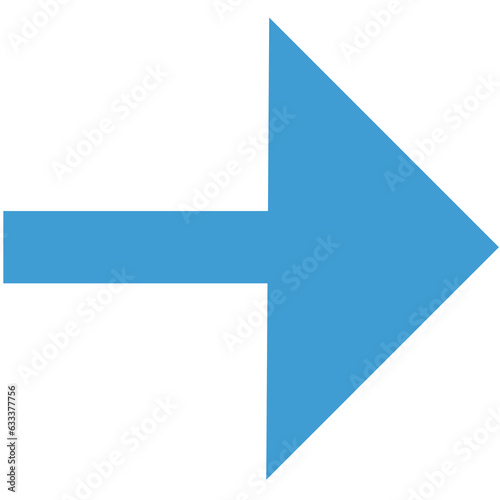 Digital png illustration of blue arrow on transparent background