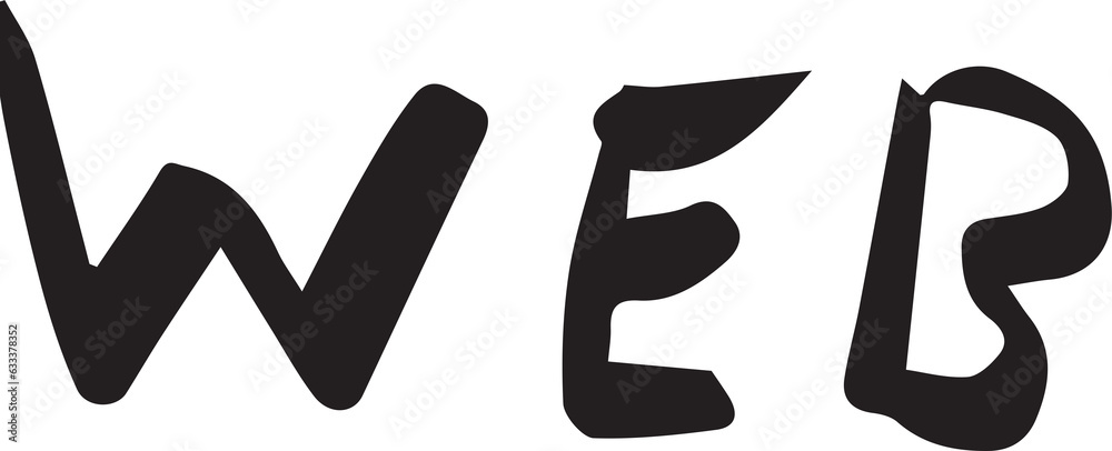 Digital png illustration of web text on transparent background