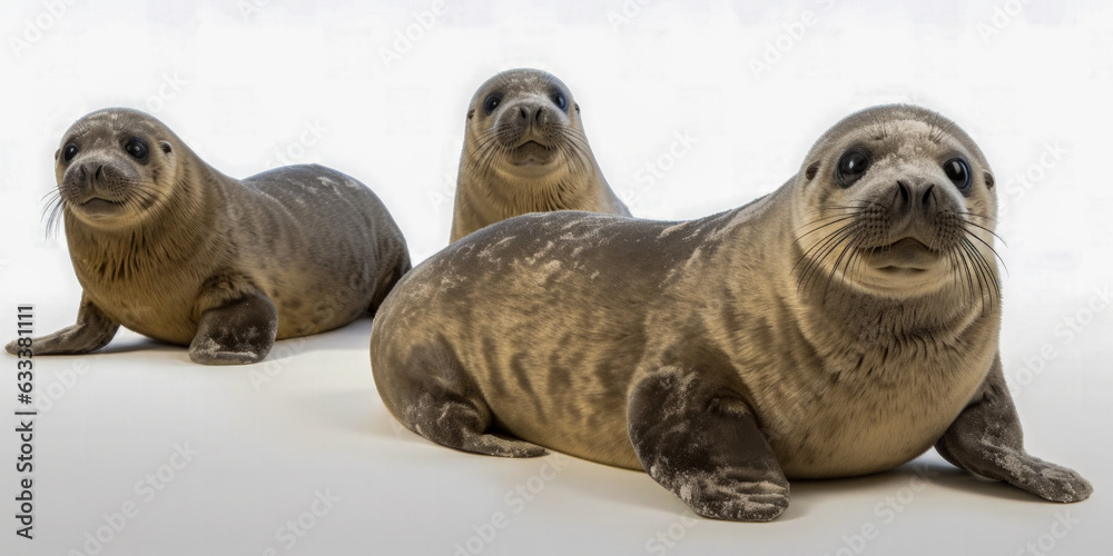Fototapeta premium A group of Seal - Generative AI