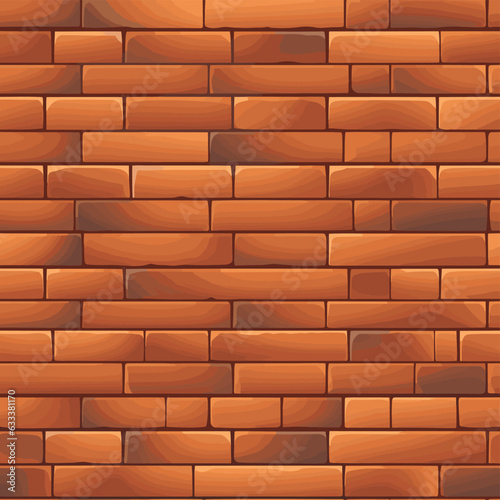 Seamless pattern of brown brick wall. Vector texture for fabric  textile  wrapping paper  backgrounds  wallpaper