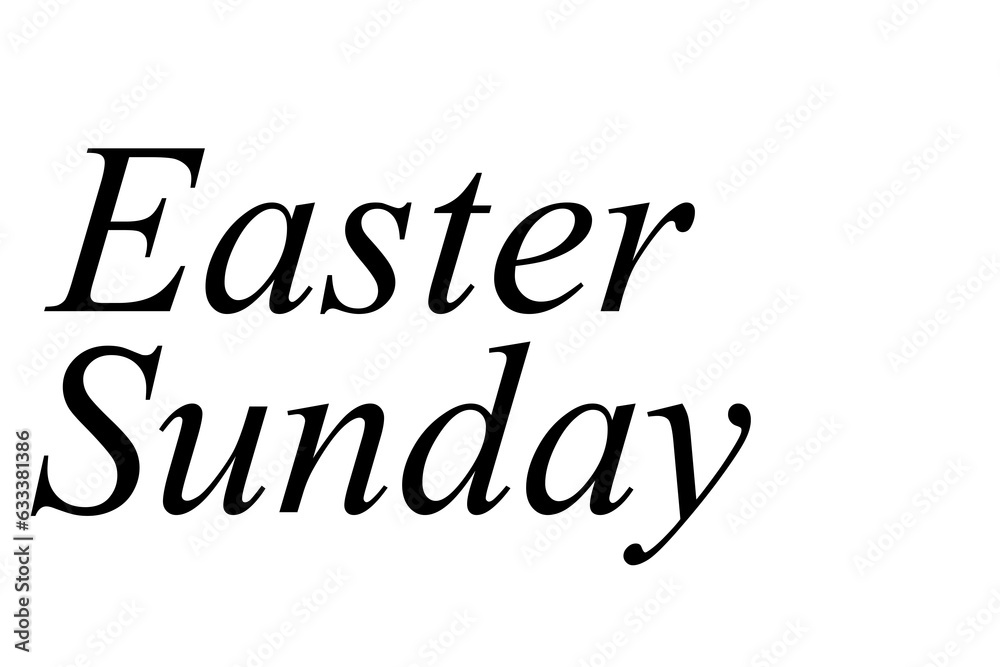 Digital png illustration of easter sunday text on transparent background Digital png illustration of easter sunday text on transparent background