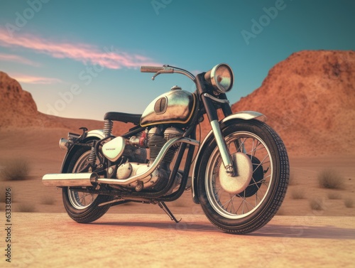 Motorcycle on Fur Rug in Midcentury Modern Style with Maternity Overlays - Photoshop Overlays © hisilly