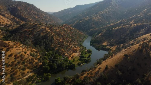 Aerial View of Kern River, Lake Isabella, Kern County