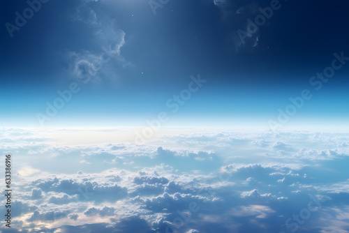 outer space stratosphere and troposphere background © Ployker