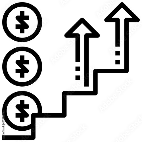 PROFIT MARGIN line icon,linear,outline,graphic,illustration