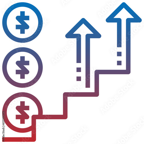 PROFIT MARGIN line icon,linear,outline,graphic,illustration