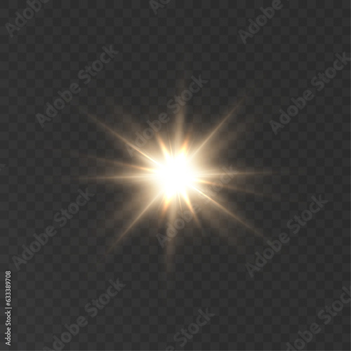 Abstract sun glare translucent glow with a special light effect. Vector blur in the movement of glowing highlights. Sun. Light effect png	