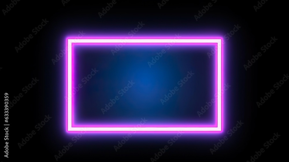 Square rectangle picture frame with two tone neon Square rectangle picture frame with two tone neon