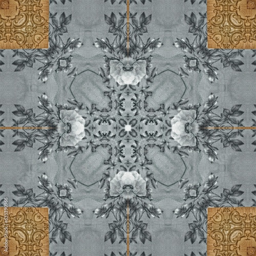 Obraz na plátně Majestic tiles design with mixed Spanish, Italian, Portuguese, Mexican, arabesque motifs