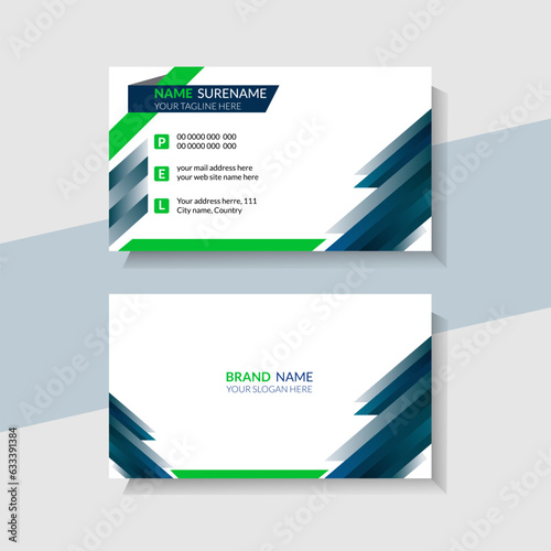 Creative Modern abstract Clean business Card design. Flat Style Vector, visiting card, Vector modern, Clean professional business card template.   