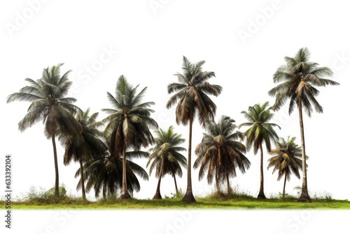 Cut out palm grove isolated on white background © Marharyta