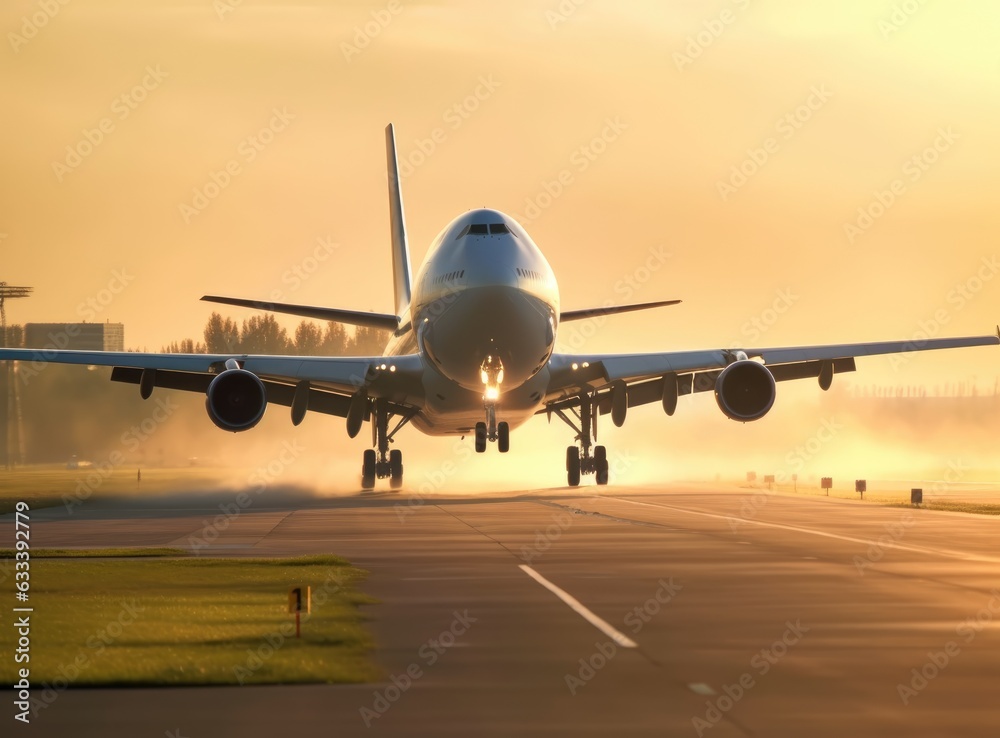 Commercial airliner taking off in the air. Commercial airliner taking off in the air.