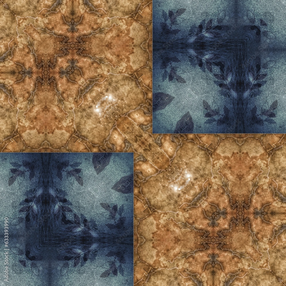 Ταπετσαρία Majestic tiles design with mixed Spanish, Italian, Portuguese, Mexican, arabesque motifs