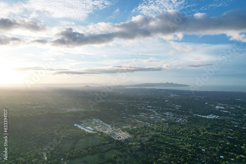 Panorama of green landscape Managua city