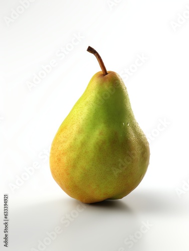 3d fruit pear white background