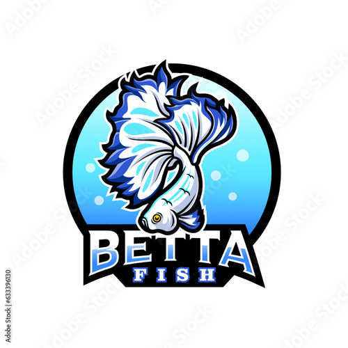 betta fish mascot logo
